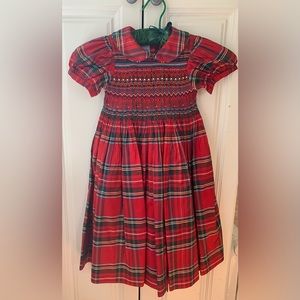Size 4T Smocked Christmas Dress